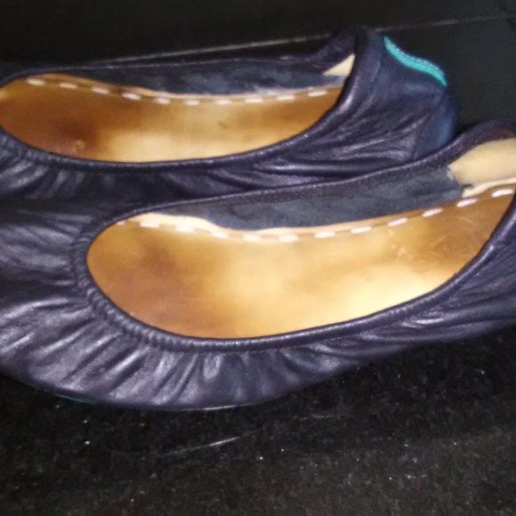 TIEKS Shoes - TIEKS Matte Black Ballet Flats Full Grain Leather Slip On size 8